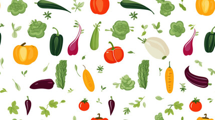 Small organic healthy vegetables,  pattern banner wallpaper