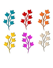Set of leaves graphic design