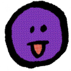 vintage human face art emoji