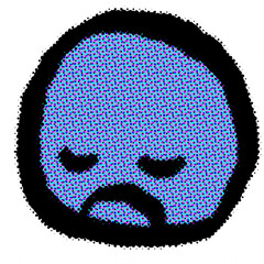 vintage human face art emoji