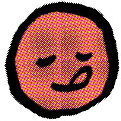 vintage human face art emoji