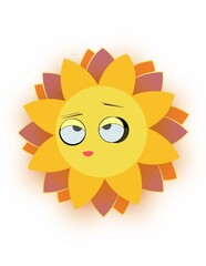 Yellow Cartoon Sunny Floral Design