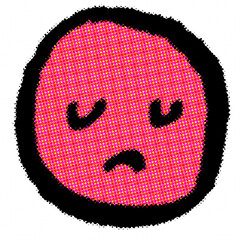 vintage human face art emoji