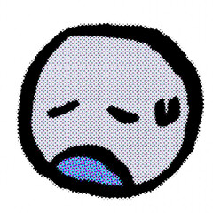 vintage human face art emoji