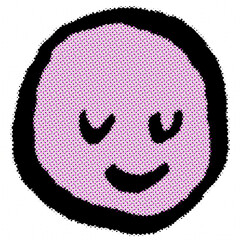 vintage human face art emoji