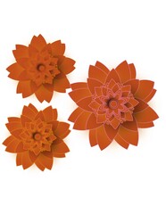 Set of Decorative floral element