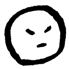 BLACK AND WHITE HAND-DRAWN HUMAN FACE LINEART