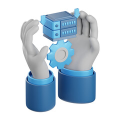 3d rendering data gathering isolated useful for business, analytics, web, money and finance design