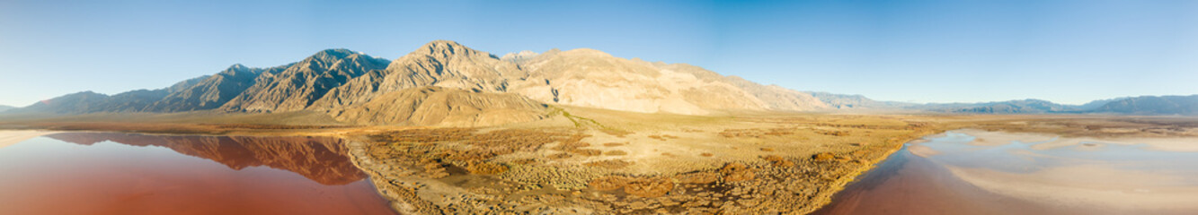 Red Water, Salt Lake, Saline Valley, Death Valley National Park, Mineral Colored