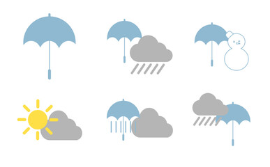 雨のち天気予報マーク