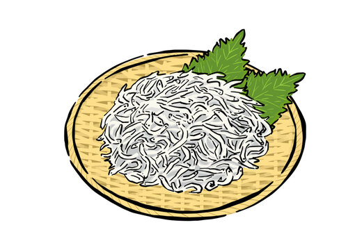 recommend clip art: 釜揚げしらすのシンプルなイラスト素材