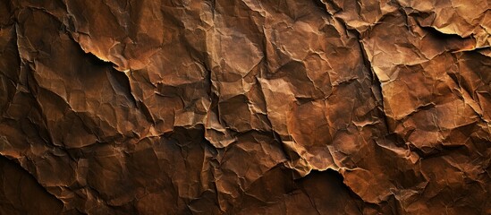 Fototapeta premium Dramatic Dark Brown Paper Sheet as a Texture: Three Times the Intense, Earthy Feel