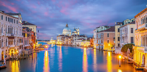Romantic Venice. Cityscape of  old town and Grand Canal