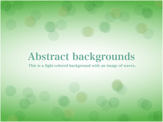 幻想的な水中イメージの水玉模様背景素材_ライトグリーン