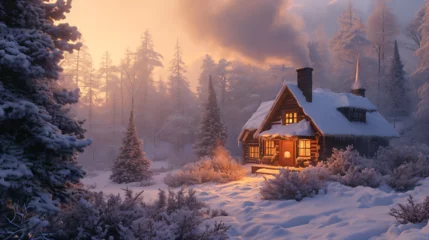 Foto op Plexiglas House in the Winter © ARM