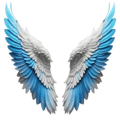 Fototapeta premium Free Photo Beautiful angel wings and light blue color Ai Generated