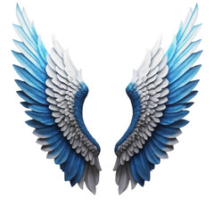 Free Photo Beautiful angel wings and light blue color Ai Generated