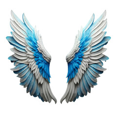 Free Photo Beautiful angel wings and light blue color Ai Generated