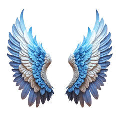 Obraz premium Free Photo Beautiful angel wings and light blue color Ai Generated