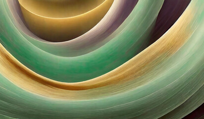 abstract curve line background mountain landscape boho color illustration