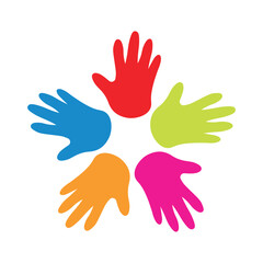 Autism Colorful Hand