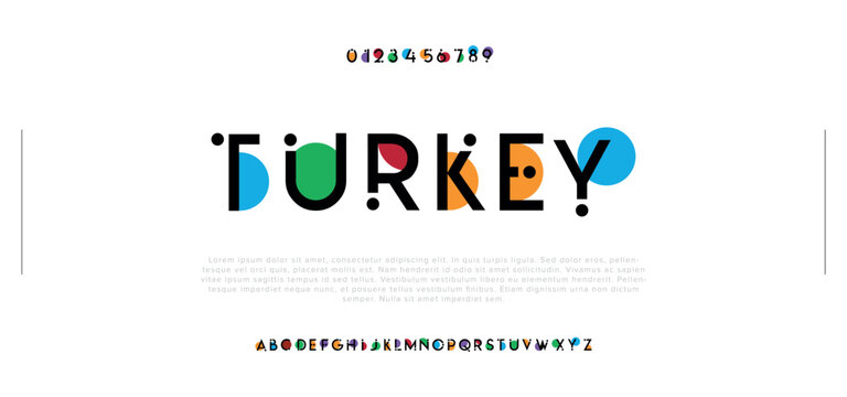 Turkey  techno sci fi display font, abstract geometric stencil expanded alphabet, clean monospaced letter set ares typeface