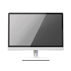 a computer monitor with a black screen