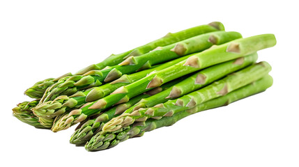 Collection of asparagus on transparent background