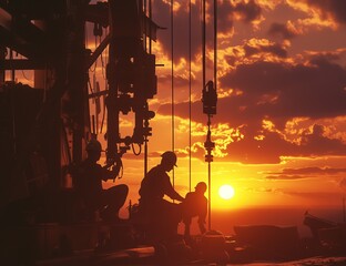 silhouette of a person on a swing at sunset