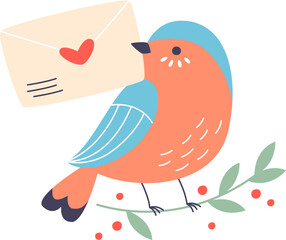 Obraz premium Bird With Envelope