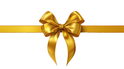 a gold ribbon with a bow