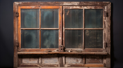 antique window with frame