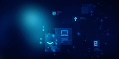 Digital Abstract technology background,2d illustration