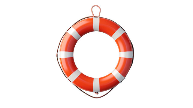 a red and white life preserver