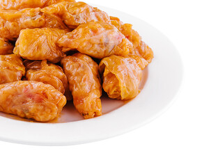 Cabbage rolls stuffed with meat, rice and vegetables