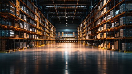  warehouse inside - obrazy, fototapety, plakaty