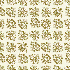 Classic seamless vector pattern. Damask orient diagonal golden ornament. Classic vintage background. Orient pattern for fabric, wallpapers and packaging