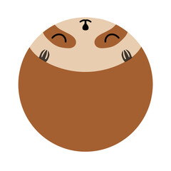 cute round shape sloth
