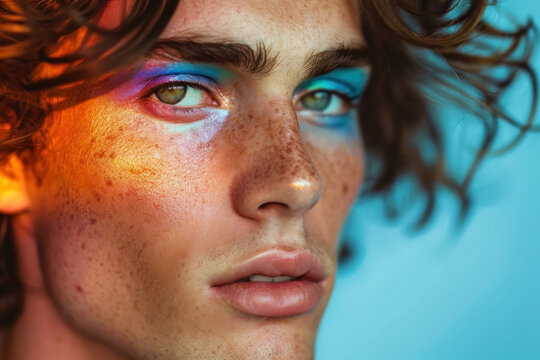 Freckle-haired Man With Blue Eyes