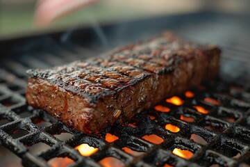 Sizzling Steak A Tasty Treat for Grilling Month Generative AI