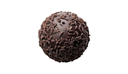 Truffle chocolates, handmade, white background, cut out path.