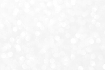 White bokeh background. Silver gray glitter texture background. New Year, Valentine, Wedding, Romance, Winter background concept. 