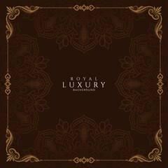 Elegant ethnic floral frame decorative stylish background