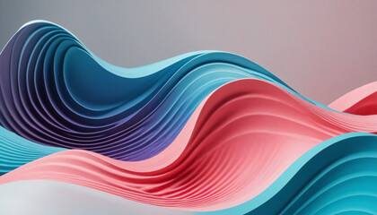 3D Gradient Waves Background