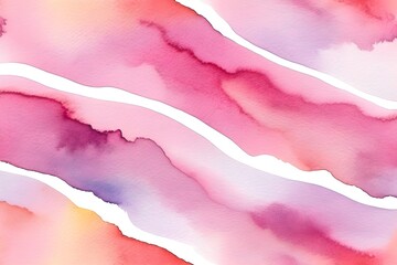 Abstract pink watercolor background painting with fringe and bleed paint drips and drops, painted paper texture design