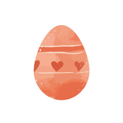 水彩で描いたイースターエッグのイラスト