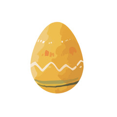 水彩で描いたイースターエッグのイラスト