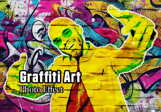 Graffiti Art Photo Effect. Some Elements are AI Generated	