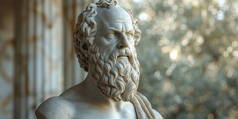 Greek God of Wisdom Generative AI - obrazy, fototapety, plakaty