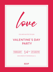Valentines Day party invitation